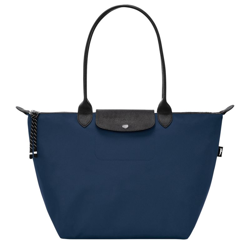 Bolsa De Hombro long champ Le Pliage Energy L Tote Recycled canvas Mujer Azul Marino | COXY7509