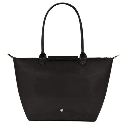 Bolsa De Hombro long champ Le Pliage Green L Tote Recycled canvas Mujer Negras | COTC7588