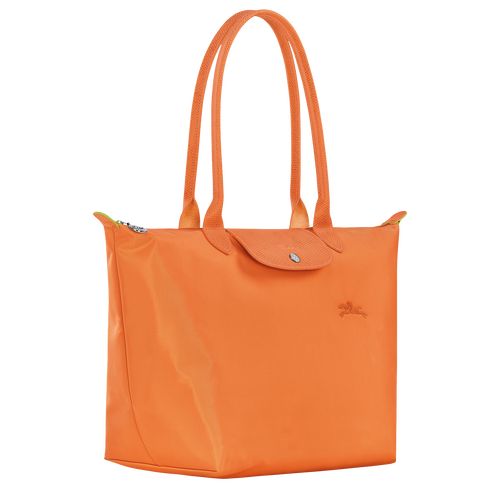 Bolsa De Hombro long champ Le Pliage Green L Tote Recycled canvas Mujer Naranjas | COQM7592