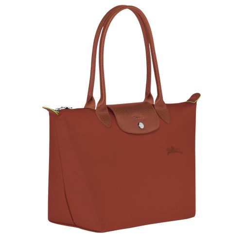 Bolsa De Hombro long champ Le Pliage Green M Tote Recycled canvas Mujer Chestnut | COEB7595