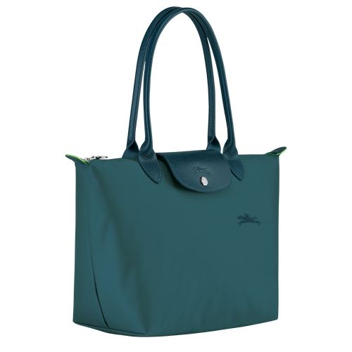 Bolsa De Hombro long champ Le Pliage Green M Tote Recycled canvas Mujer Verde Menta | COUZ7599