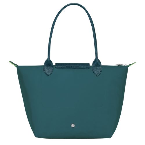 Bolsa De Hombro long champ Le Pliage Green M Tote Recycled canvas Mujer Verde Menta | COUZ7599