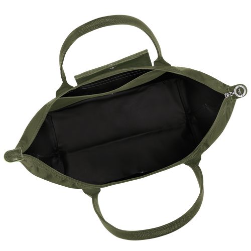 Bolsa De Hombro long champ Le Pliage Green L Tote Recycled canvas Mujer Forest | COBE7616