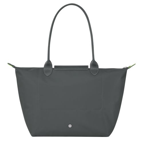 Bolsa De Hombro long champ Le Pliage Green L Tote Recycled canvas Mujer Graphite | CONW7617