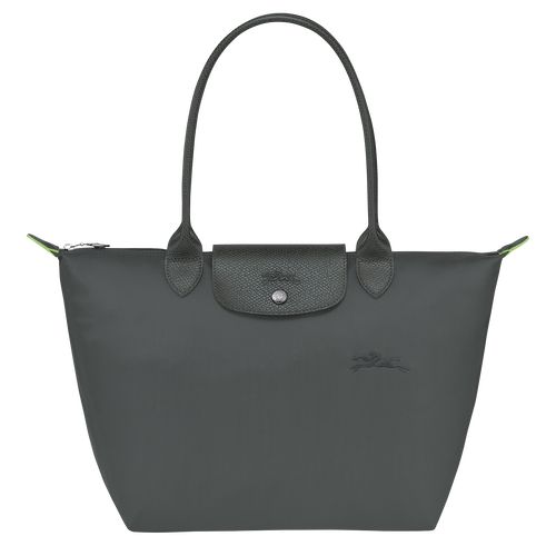 Bolsa De Hombro long champ Le Pliage Green M Tote Recycled canvas Mujer Graphite | COMQ7619