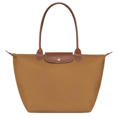 Bolsa De Hombro long champ Le Pliage Original L Tote Recycled canvas Mujer Fawn | COSG7604