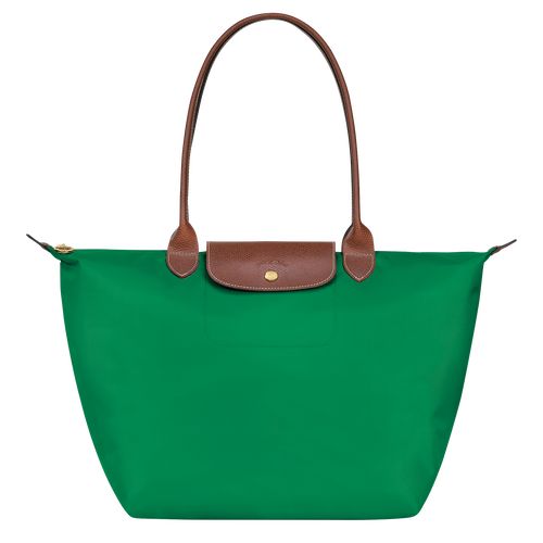 Bolsa De Hombro long champ Le Pliage Original L Tote Recycled canvas Mujer Verde | CODF7605