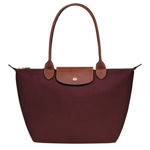 Bolsa De Hombro long champ Le Pliage Original M Tote Recycled canvas Mujer Burdeos | COZU7612