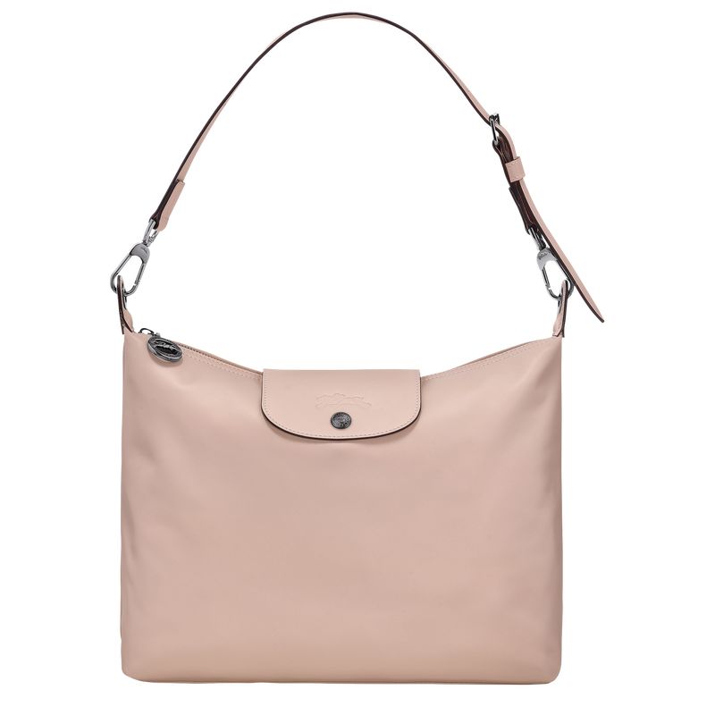 Bolsa De Hombro long champ Le Pliage Xtra M Hobo Leather Mujer Nude | COCT7519