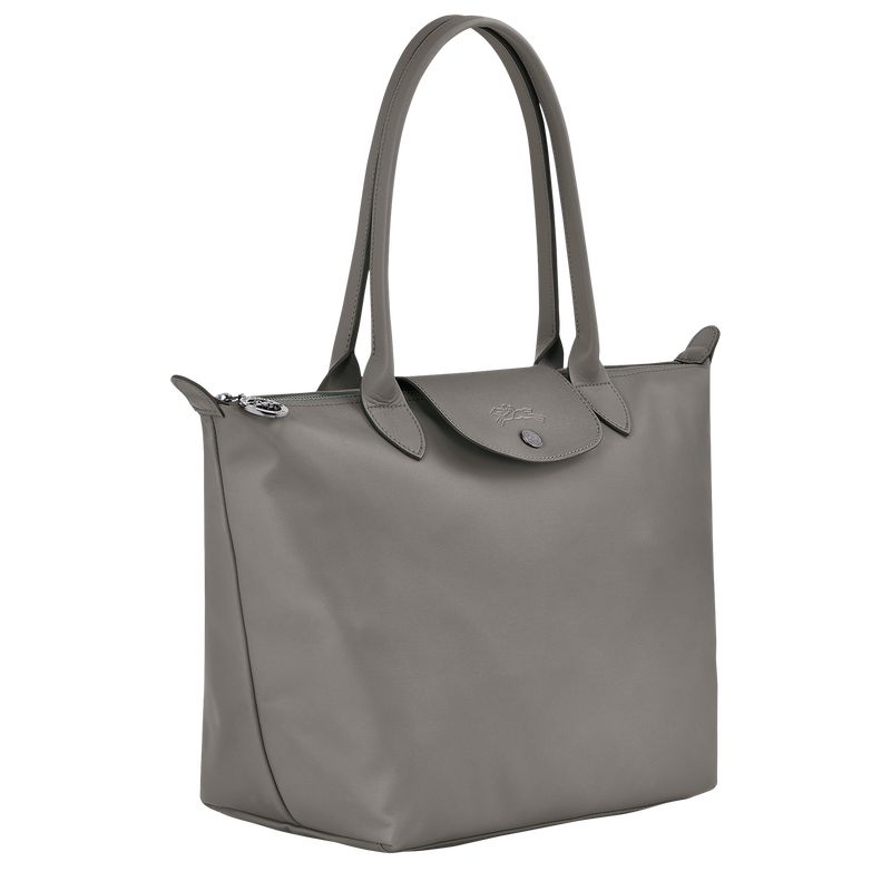 Bolsa De Hombro long champ Le Pliage Xtra M Tote Leather Mujer Turtledove | COLI7559