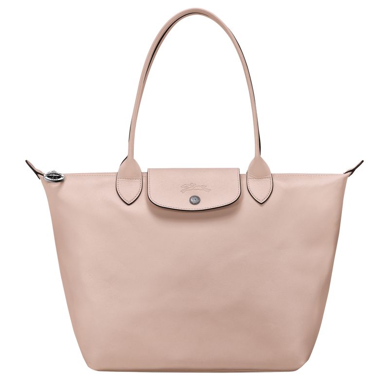 Bolsa De Hombro long champ Le Pliage Xtra M Tote Leather Mujer Nude | COXY7561