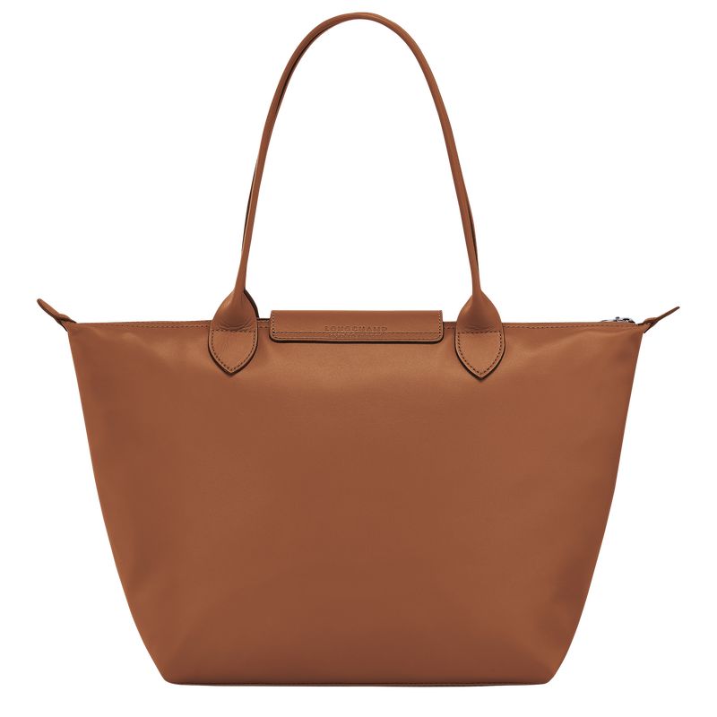 Bolsa De Hombro long champ Le Pliage Xtra M Tote Leather Mujer Cognac | COCT7562