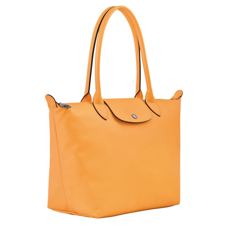 Bolsa De Hombro long champ Le Pliage Xtra M Tote Leather Mujer Albaricoque | COBE7564