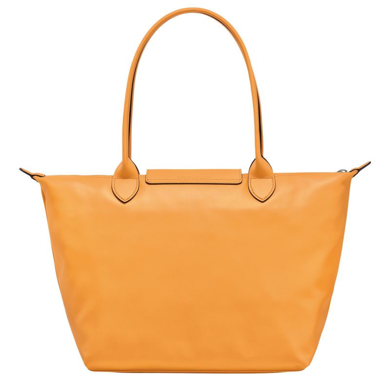 Bolsa De Hombro long champ Le Pliage Xtra M Tote Leather Mujer Albaricoque | COBE7564