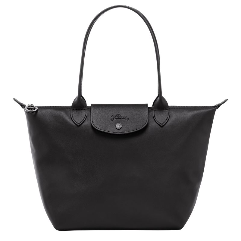 Bolsa De Hombro long champ Le Pliage Xtra M Tote Leather Mujer Negras | COMQ7566