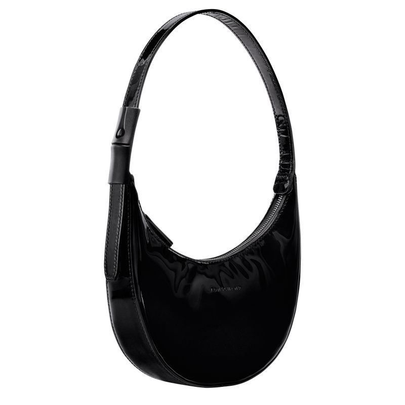 Bolsa De Hombro long champ Le Roseau Essential S Hobo Leather Mujer Negras | COEB7538