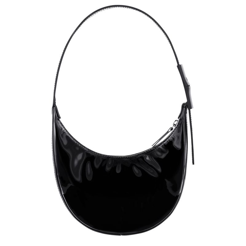 Bolsa De Hombro long champ Le Roseau Essential S Hobo Leather Mujer Negras | COEB7538