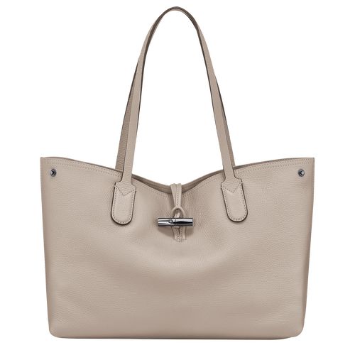 Bolsa De Hombro long champ Le Roseau Essential L Tote Leather Mujer Clay | COYX7587