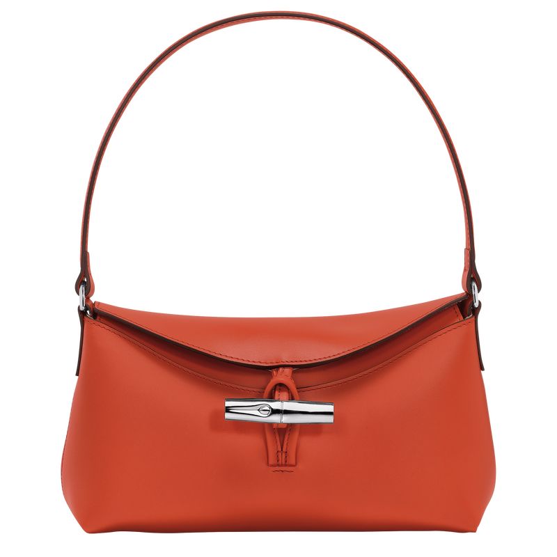 Bolsa De Hombro long champ Le Roseau S Hobo Leather Mujer Paprika | COSG7529