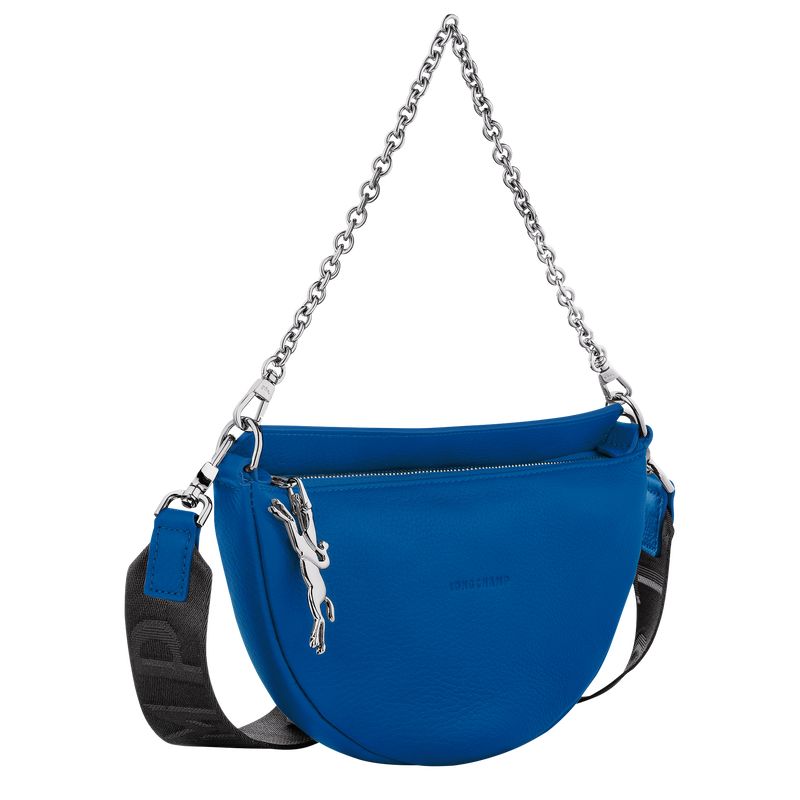 Bolsa De Hombro long champ Smile S Crossbody Leather Mujer Azules | COIL7533