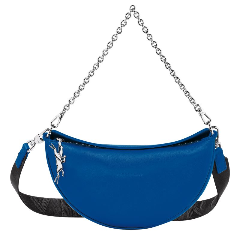 Bolsa De Hombro long champ Smile S Crossbody Leather Mujer Azules | COIL7533