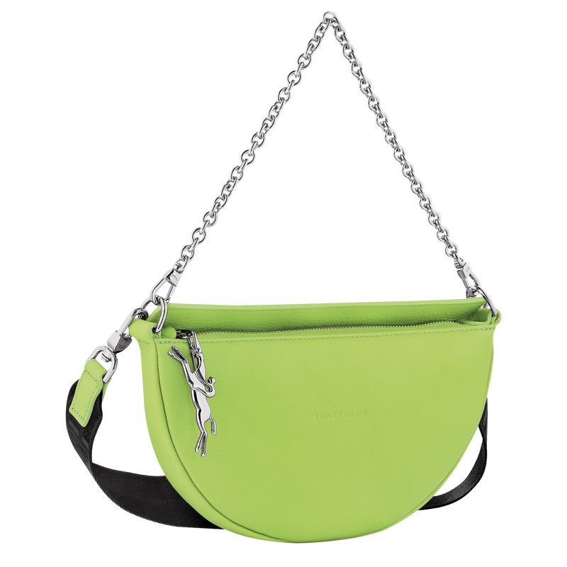 Bolsa De Hombro long champ Smile S Crossbody Leather Mujer Verde Verde Menta | COYX7535