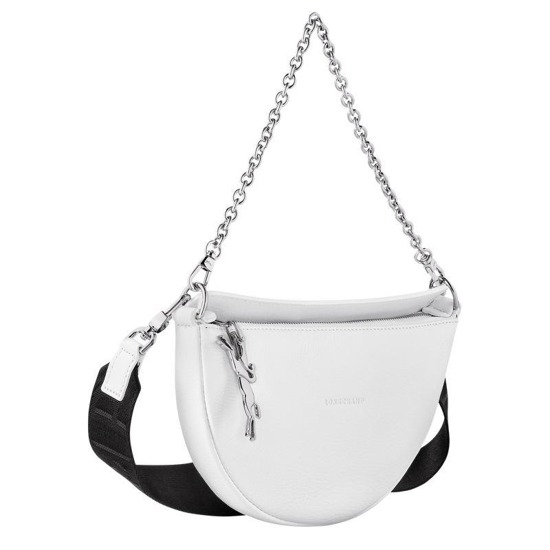 Bolsa De Hombro long champ Smile S Crossbody Leather Mujer Blancas | CORV7537