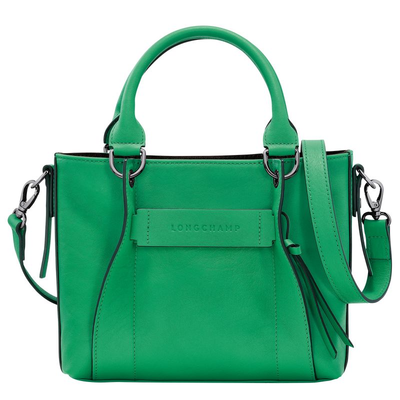 Bolsa de Mano long champ 3D S Leather Mujer Verde | COTC7285