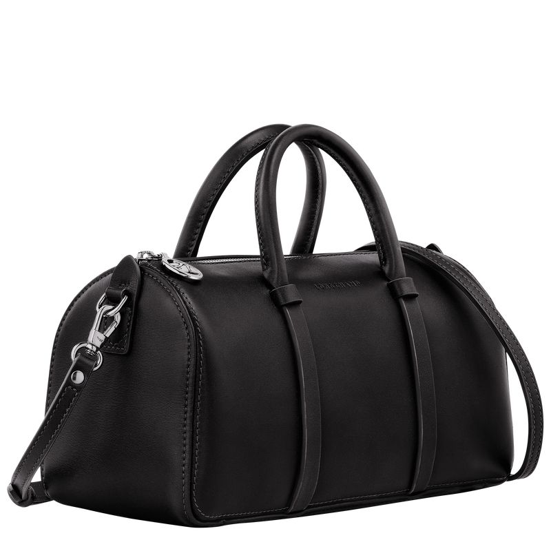 Bolsa de Mano long champ Daylong M Leather Mujer Negras | COAH7270