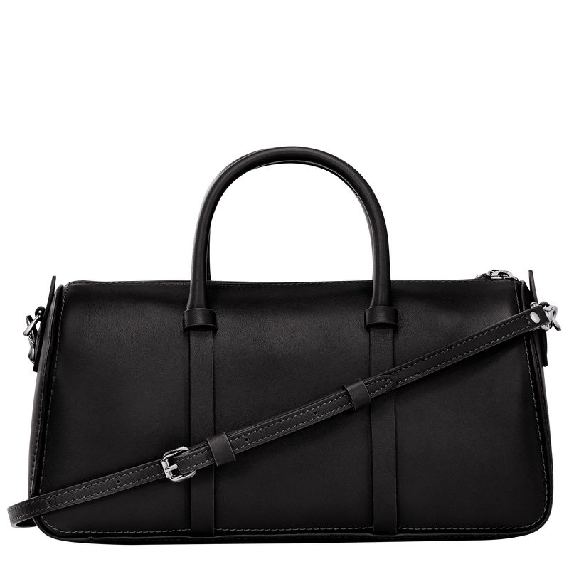 Bolsa de Mano long champ Daylong M Leather Mujer Negras | COAH7270