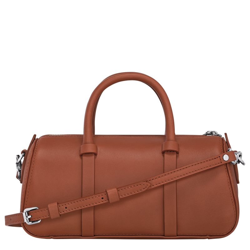 Bolsa de Mano long champ Daylong S Leather Mujer Cognac | COIL7273