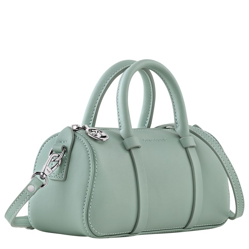 Bolsa de Mano long champ Daylong S Leather Mujer Celadon | COUZ7274