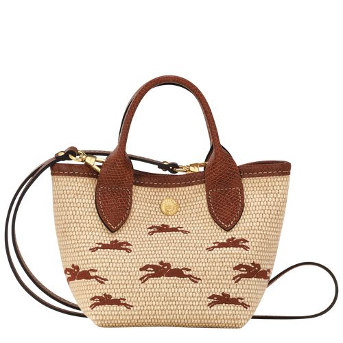 Bolsa de Mano long champ Le Panier Pliage XS Basket Canvas Mujer Marrones | COUZ7326