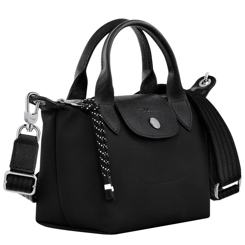 Bolsa de Mano long champ Le Pliage Energy XS Recycled canvas Mujer Negras | COOK7185