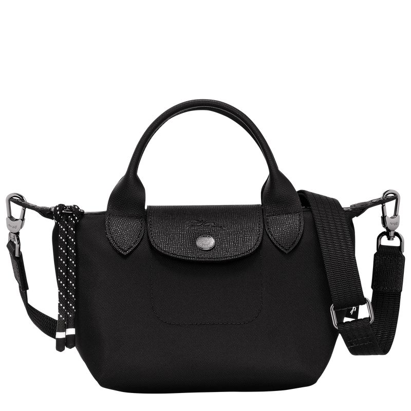 Bolsa de Mano long champ Le Pliage Energy XS Recycled canvas Mujer Negras | COOK7185