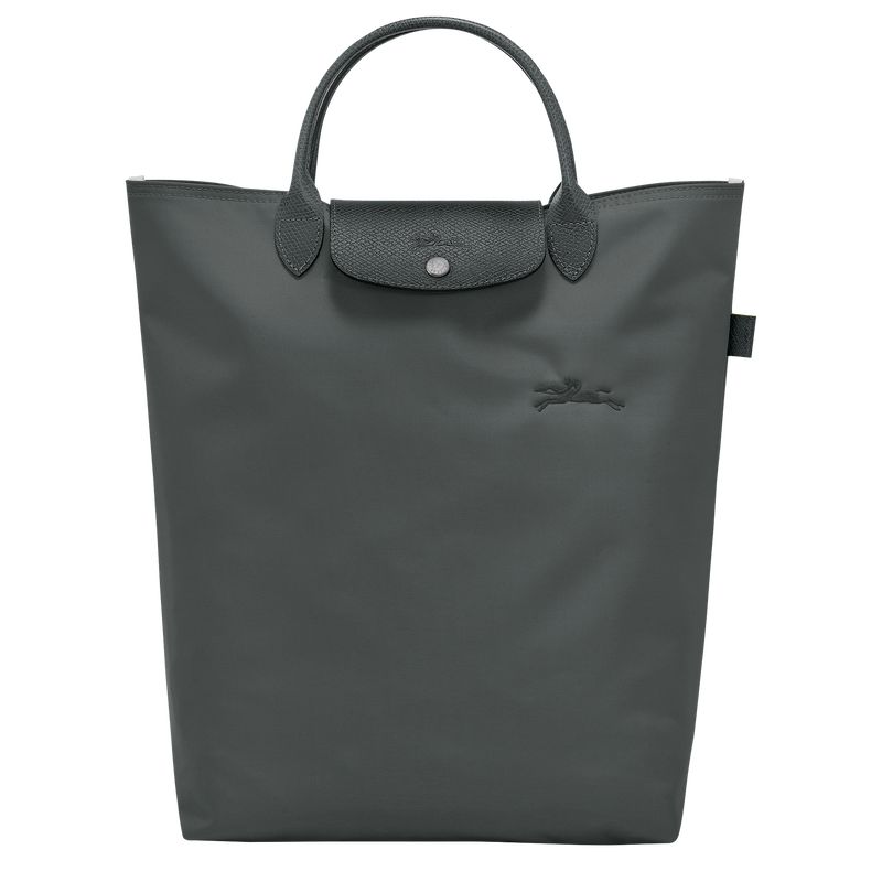 Bolsa de Mano long champ Le Pliage Green M Tote Canvas Mujer Graphite | COSG7165