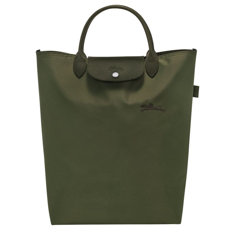 Bolsa de Mano long champ Le Pliage Green M Tote Canvas Hombre Forest | COFD8906