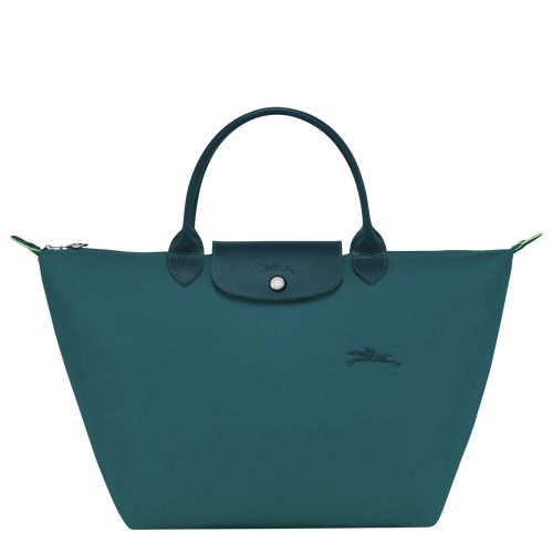 Bolsa de Mano long champ Le Pliage Green M Recycled canvas Mujer Verde Menta | COAH7343