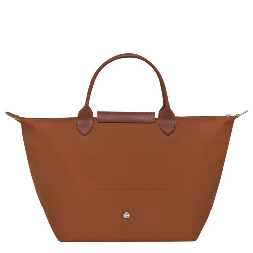 Bolsa de Mano long champ Le Pliage Green M Recycled canvas Mujer Cognac | COGS7347