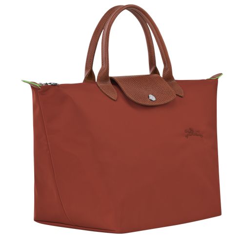 Bolsa de Mano long champ Le Pliage Green M Recycled canvas Mujer Chestnut | COJP7349