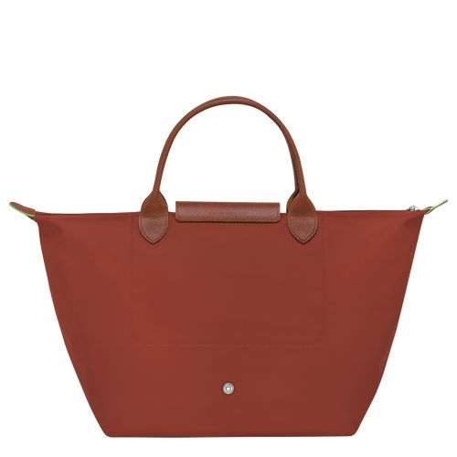 Bolsa de Mano long champ Le Pliage Green M Recycled canvas Mujer Chestnut | COJP7349