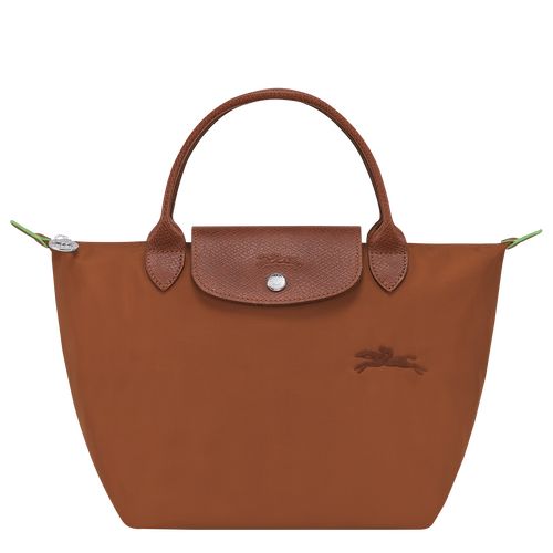 Bolsa de Mano long champ Le Pliage Green S Recycled canvas Mujer Cognac | COVR7355