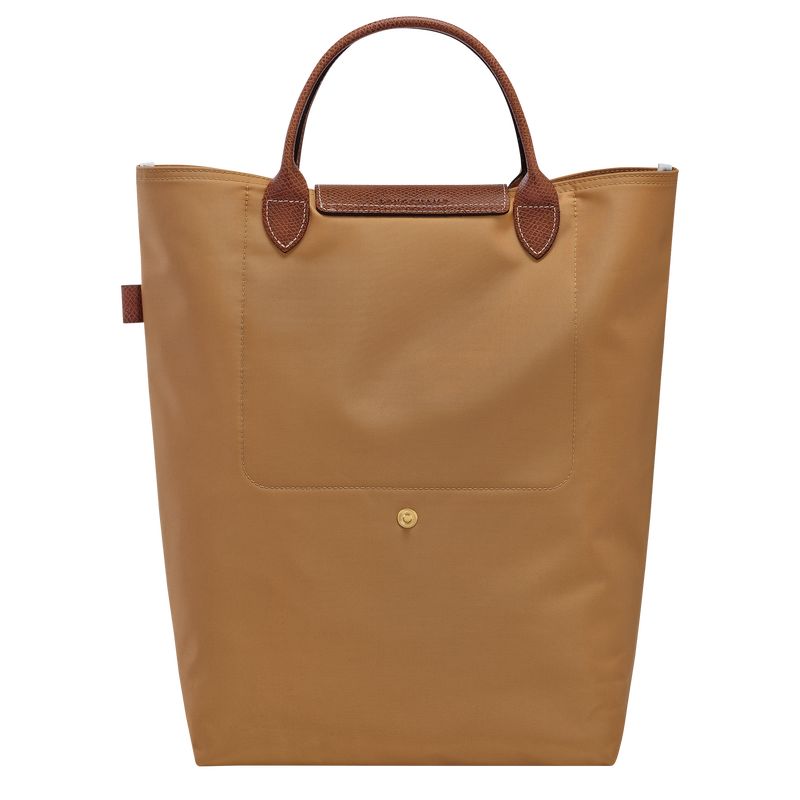 Bolsa de Mano long champ Le Pliage Original M Tote Canvas Mujer Fawn | COKO7159