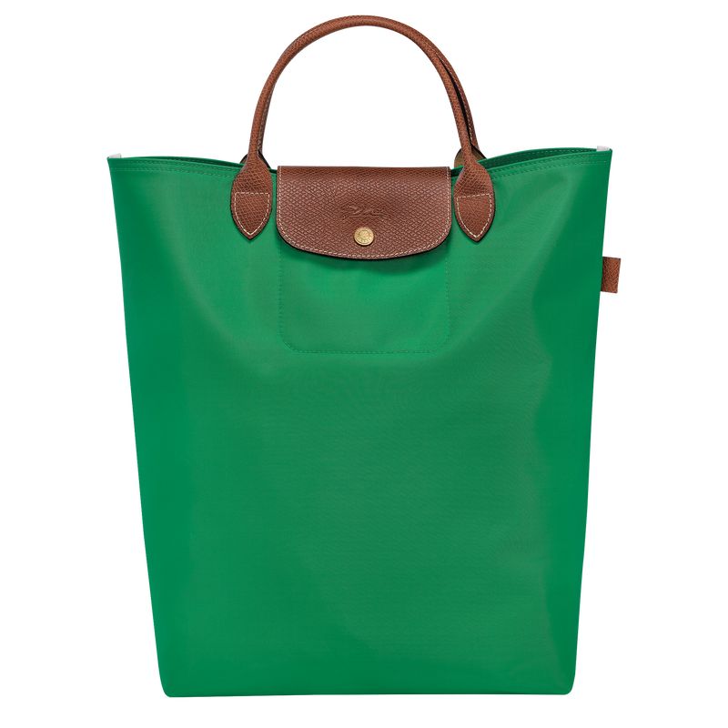 Bolsa de Mano long champ Le Pliage Original M Tote Canvas Hombre Verde | COEB8895