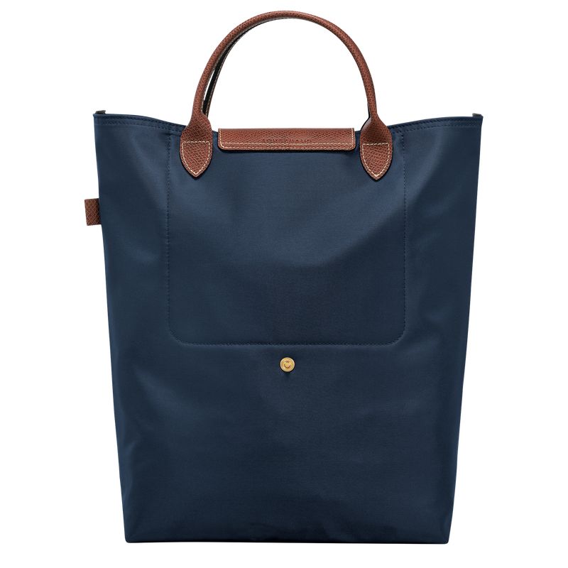 Bolsa de Mano long champ Le Pliage Original M Tote Canvas Hombre Azul Marino | COIL8900