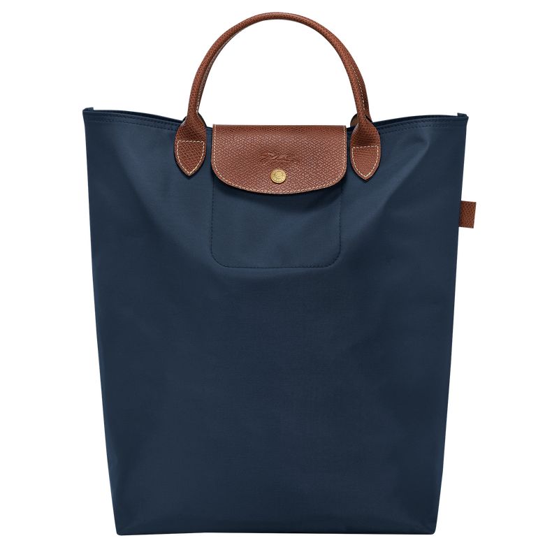 Bolsa de Mano long champ Le Pliage Original M Tote Canvas Hombre Azul Marino | COIL8900