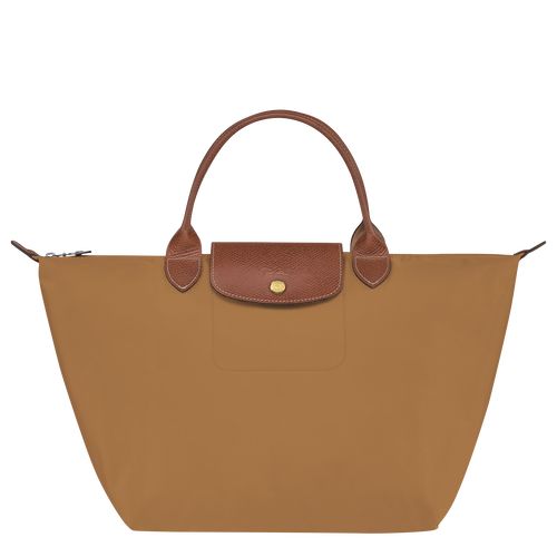 Bolsa de Mano long champ Le Pliage Original M Recycled canvas Mujer Fawn | COEB7330