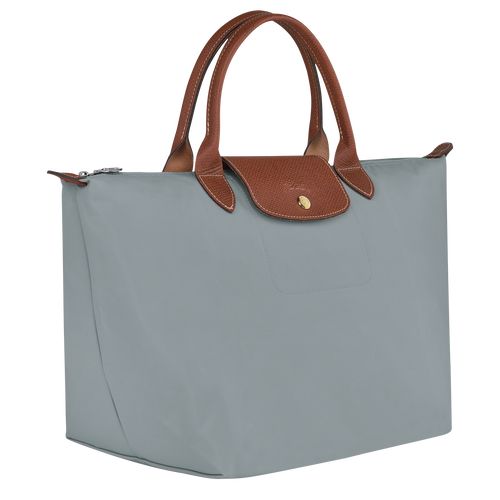 Bolsa de Mano long champ Le Pliage Original M Recycled canvas Mujer Steel | COWN7331