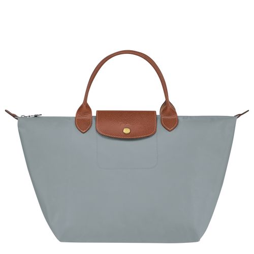 Bolsa de Mano long champ Le Pliage Original M Recycled canvas Mujer Steel | COWN7331