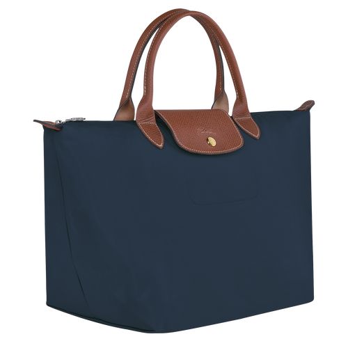 Bolsa de Mano long champ Le Pliage Original M Recycled canvas Mujer Azul Marino | COQM7333